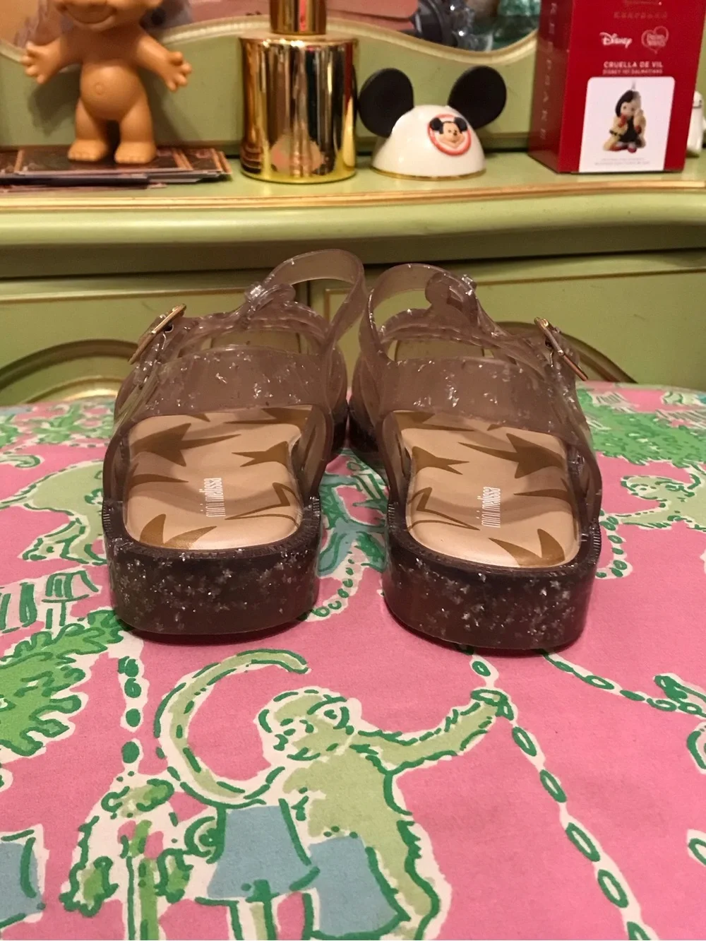 Mini Melissa Jelly Star Sandals Girls Possession Shiny Elements Fisherman size 4
